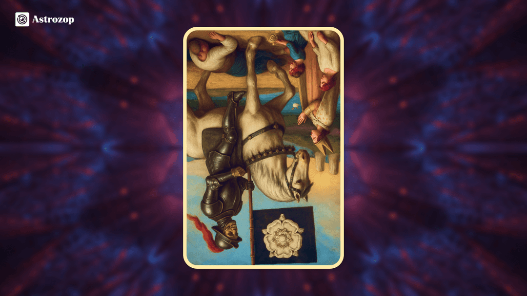 Reversed Death Tarot card image showing an inverted skeletal figure